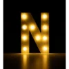 Świecąca Litera LED "N" Light Letter, drewniana biała 17x12 cm