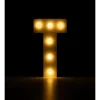 Świecąca Litera LED "T" Light Letter, drewniana biała 17x12 cm