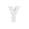 Świecąca Litera LED "Y" Light Letter, drewniana biała 17x12 cm