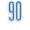 Świeczka urodzinowa na tort liczba "90" niebieska