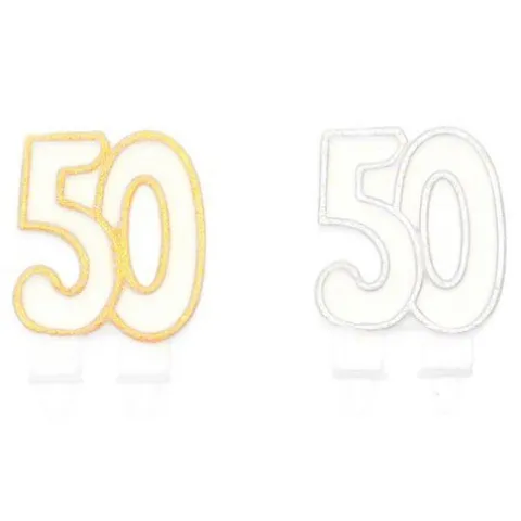 Świeczka urodzinowa na tort "50"