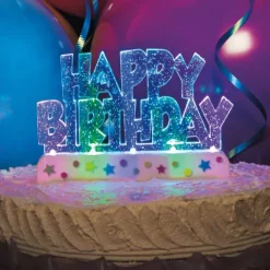 Świeczka urodzinowa na tort Happy Birthday LED świecąca
