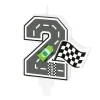 Świeczka urodzinowa Wyścigówki Race cyfra 2