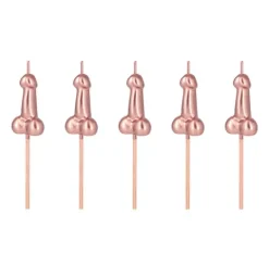Świeczki penisy Wieczór Panieński 5 szt. Rose Gold