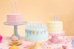 Świeczki pikery HAPPY BIRTHDAY napis biały 13 sztuk