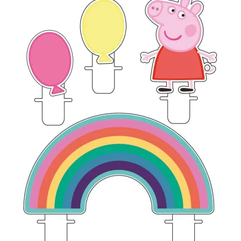 Świeczki urodzinowe na tort Świnka Peppa 4 szt.