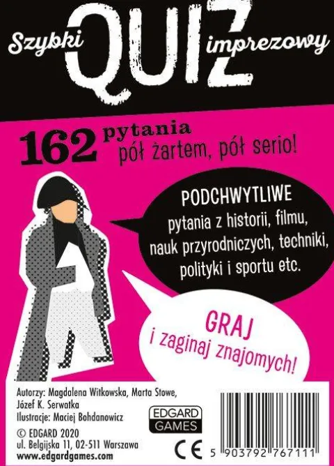 WIEDZA OGÓLNA KIESZONKOWIEC QUIZOWY GRA LOGICZNA, KARTY