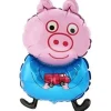 Świnka Peppa niebieska z samochodem balon foliowy 24''