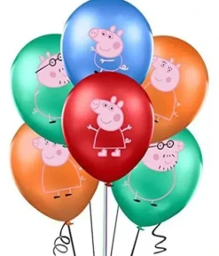 Świnka Peppa balony gumowe z nadrukiem 8 szt. mix
