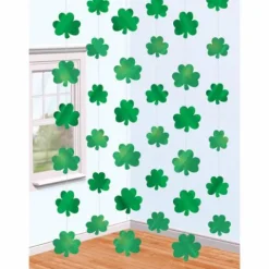 Wisząca dekoracja girlanda koniczyna St.Patricks Day 6 szt.