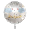 Witaj Kochanie chmurka Baby Shower balon foliowy okrągły 18 cali