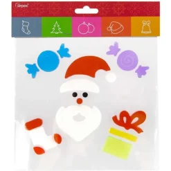 Świąteczne Naklejki na szybę samoprzylepne żelowe MIX 20 cm