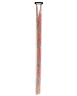 Włosy syntetyczne pasemka brokatowe multikolor 50 cm x 3 szt.