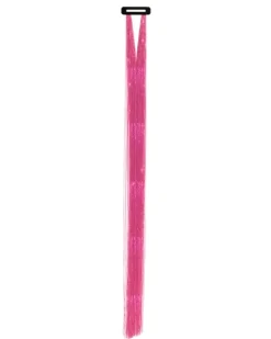 Włosy syntetyczne pasemka brokatowe różowe 50 cm x 3 szt.