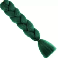 Włosy syntetyczne warkocze warkoczyki 60 cm - zielony