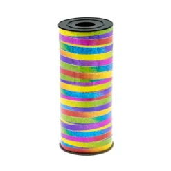Wstążka plastikowa do balonów holograficzna MULTIKOLOR 92m