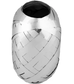 Wstążka plastikowa błyszcząca "jajko" 5mm x 10m SREBRNA
