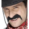 Wąsy samoprzylepne czarne Kowbojskie Cowboy Tash