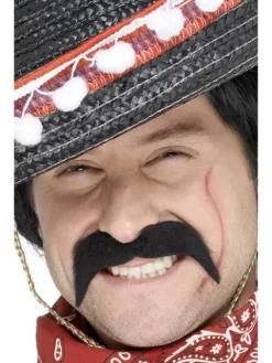 Wąsy samoprzylepne czarne Meksykańskie Bandit Tash
