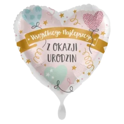 WSZYSTKIEGO NAJLEPSZEGO balon foliowy serce 18"