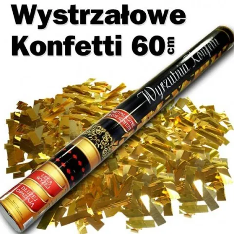 Wystrzałowe Konfetti pneumatyczne Tuba 60 cm metaliczne