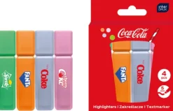 Zakreślacze markery pisaki Coca Cola zestaw 4 szt.