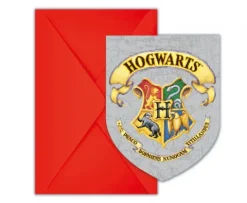 Zaproszenia z kopertą Harry Potter Hogwarts 6 szt.