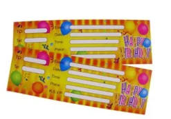 Zaproszenie Baloniki HAPPY BIRTHDAY 10szt