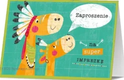 Zaproszenie na super imprezkę! indiańskie żyrafy DZIKI ZACHÓD