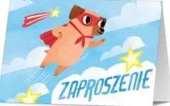 Zaproszenie na przyjęcie urodziny piesek superbohater