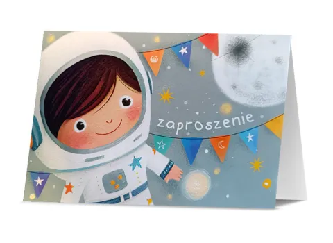 Zaproszenie na przyjęcie urodziny astronauta