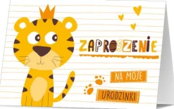 Zaproszenie na przyjęcie urodziny tygrysek