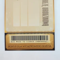 Zaproszenie na przyjęcie urodzinowe 18-stka Bilet Wstępu VIP 1 szt.