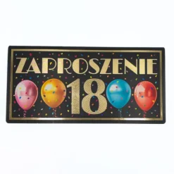 Zaproszenie na przyjęcie urodzinowe 18-stka balony 1 szt.