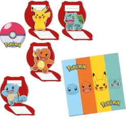 Zaproszenie Pokemon 3D 8 szt.