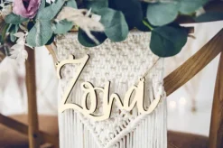 Zawieszki ślubne na krzesła drewniane Żona Mąż