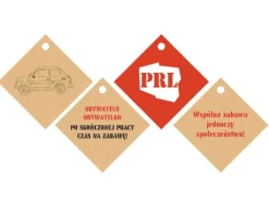Zawieszki na butelki z wstążeczką PRL 12 szt.