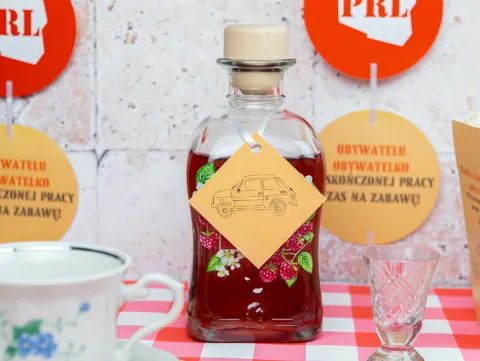 Zawieszki na butelki z wstążeczką PRL 12 szt.