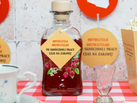 Zawieszki na butelki z wstążeczką PRL 12 szt.
