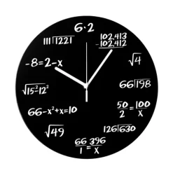 Zegar matematyka czarny
