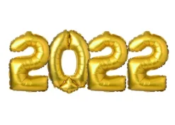 Zestaw balonów liczby 2022 złote 40 cm (na powietrze)