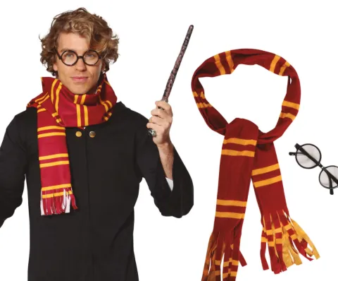 Zestaw Czarodzieja szalik okulary Harry Potter