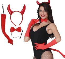 Zestaw Diablica (rogi, muszka, ogon)