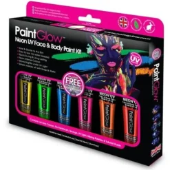 Zestaw Farby świecące w UV NEON PaintGlow 6 x 13ml