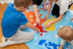 Zestaw Mata Edukacyjna Mapa Świata Zwierzęta 30 rzepów