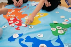 Zestaw Mata Edukacyjna Mapa Świata Zabytki 20 rzepów