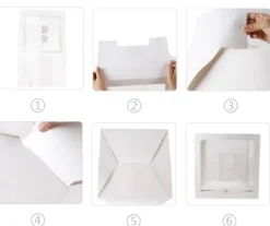 Zestaw pudełek 30 cm na balony BOX DEKORACYJNY litery BABY 4 szt.