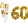 Zestaw balonów na 60 urodziny bukiet balonowy złoty