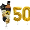 Zestaw balonów na 50 urodziny bukiet balonowy złoty PERSONALIZACJA