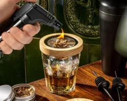 Zestaw barmański z wędzeniem whisky DELUXE 2w1